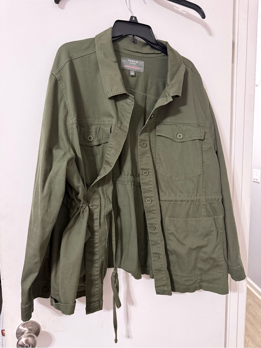 torrid Olive Green Drawstring Utility Jacket